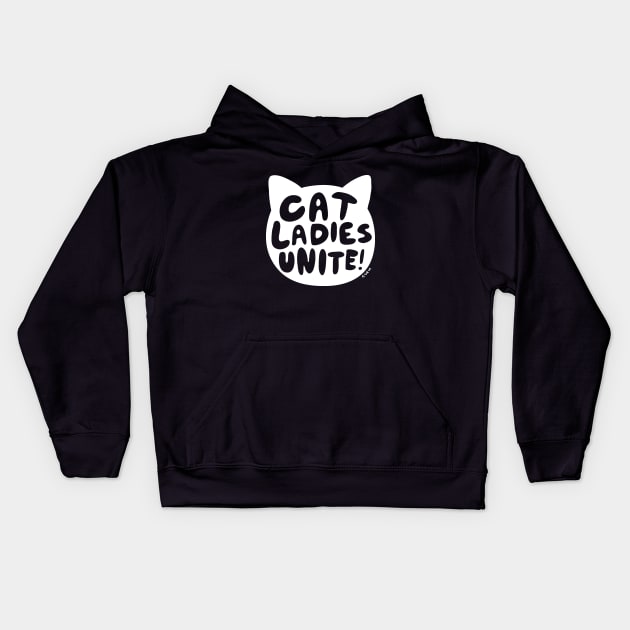 Cat Ladies Unite! Kids Hoodie by catvshuman